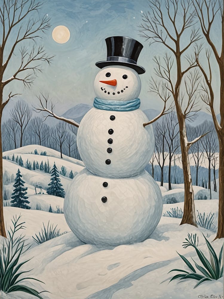 Snowman In The Woods no2
