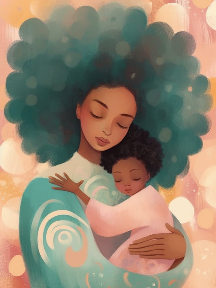 Pastel Mother And Baby 1