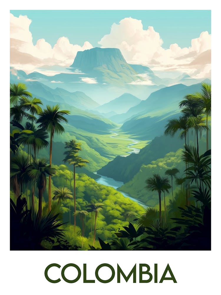Affiche de voyage Colombia 1