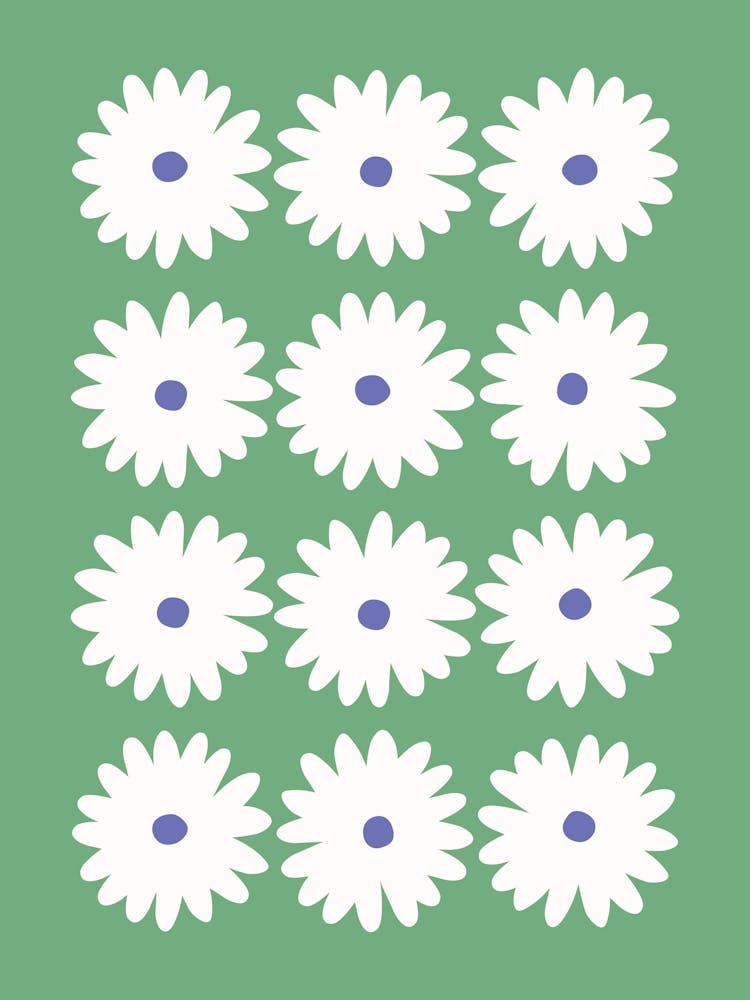 Gänseblümchen Grün Blau