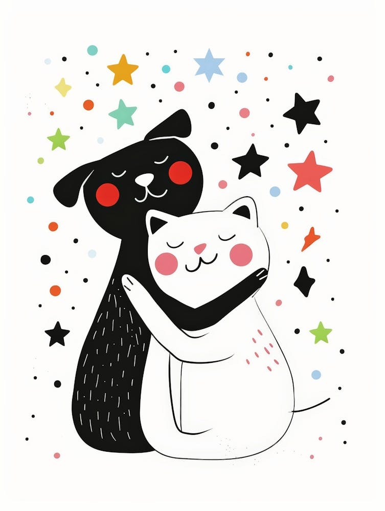 Cat And Dog Hugging 2