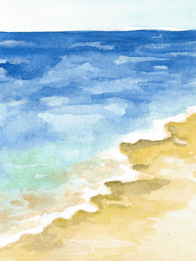 Beach Watercolor Painting