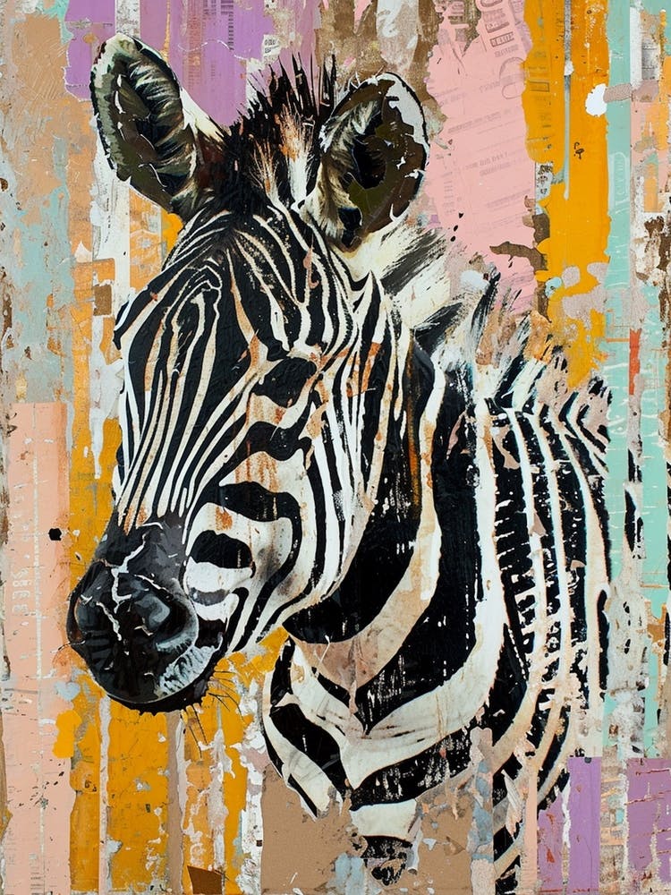 Kitsch Zebra Collage 3