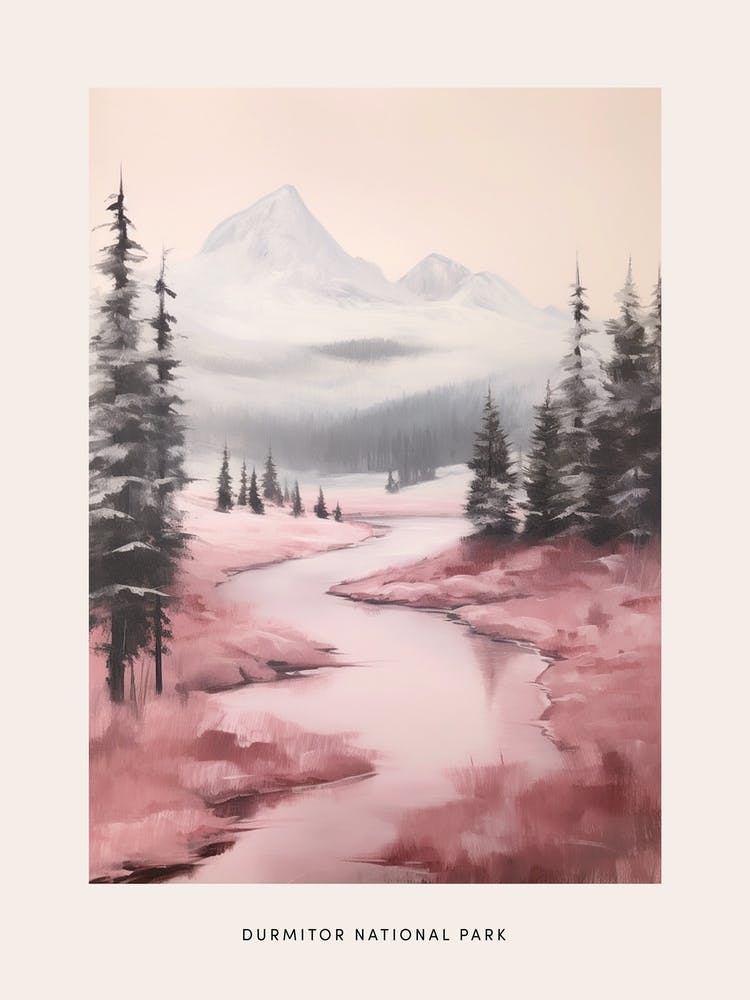 Dreamy Winter National Park Poster  Durmitor National Park Montenegro 2