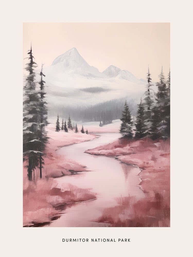Dreamy Winter National Park Poster Durmitor National Park Montenegro 2