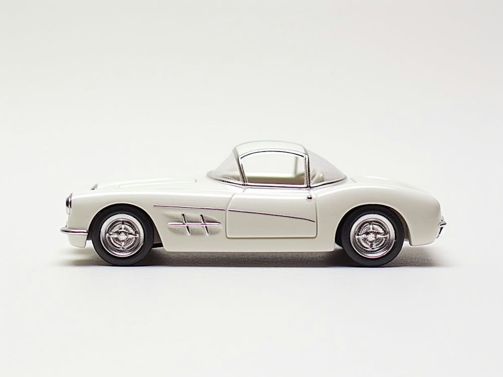 Toy Car 55 Corvette White