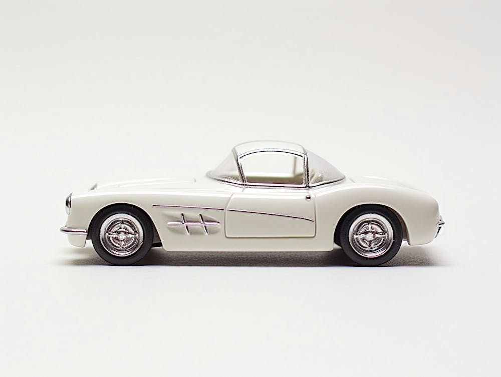 Toy Car 55 Corvette White