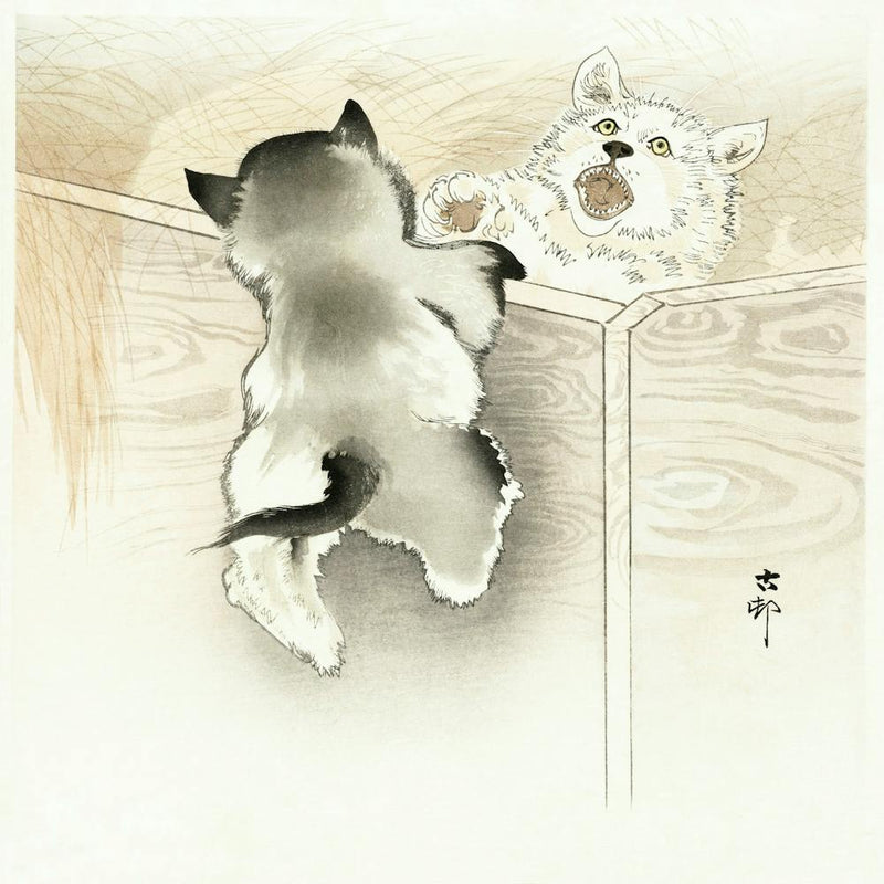 Two Playing Dogs (1900 1930), Ohara Koson
