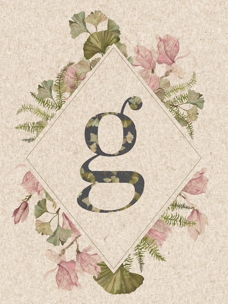 Floral Monogram G