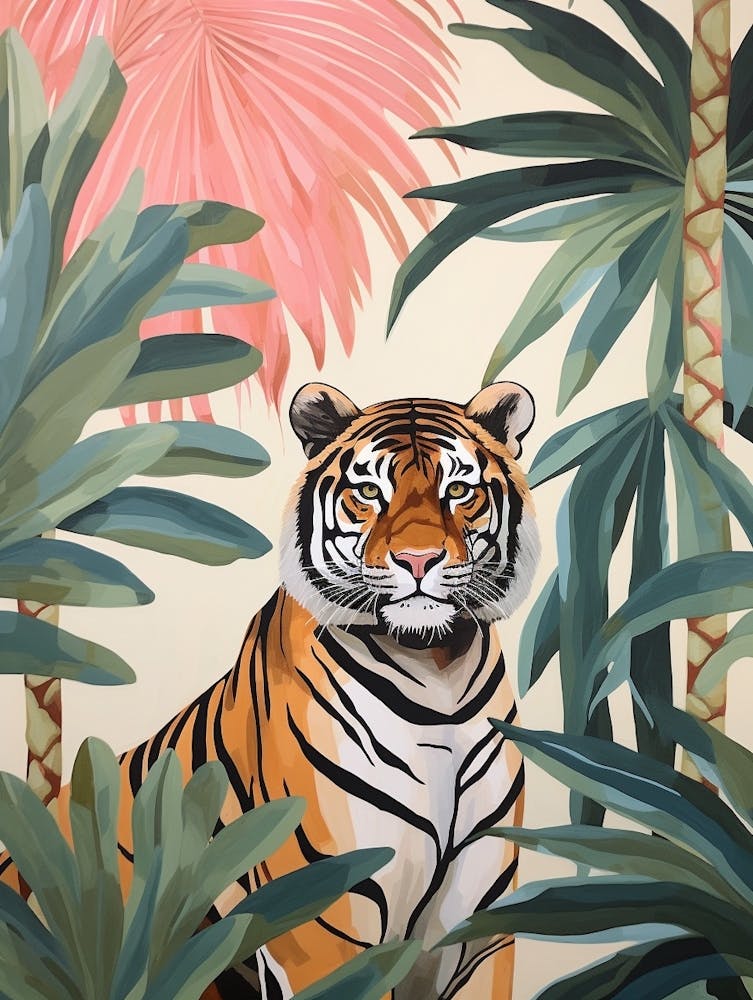 Tiger 2 Tropical Animal Portrait