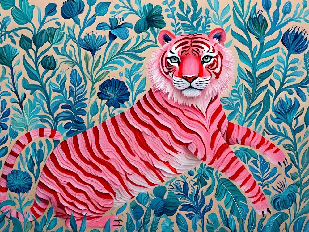Tiger In Bloom