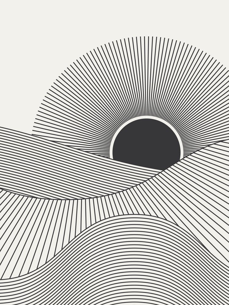 Rays Of Light. Abstract Boho 1