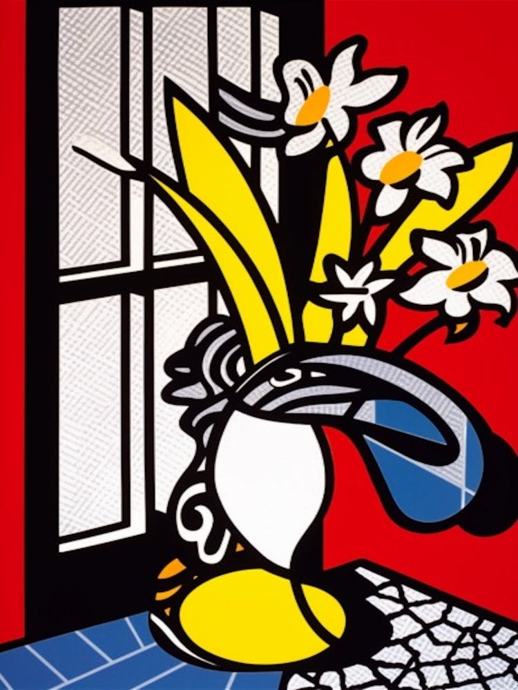 Heather Flower Still Life  1 Pop Art Style
