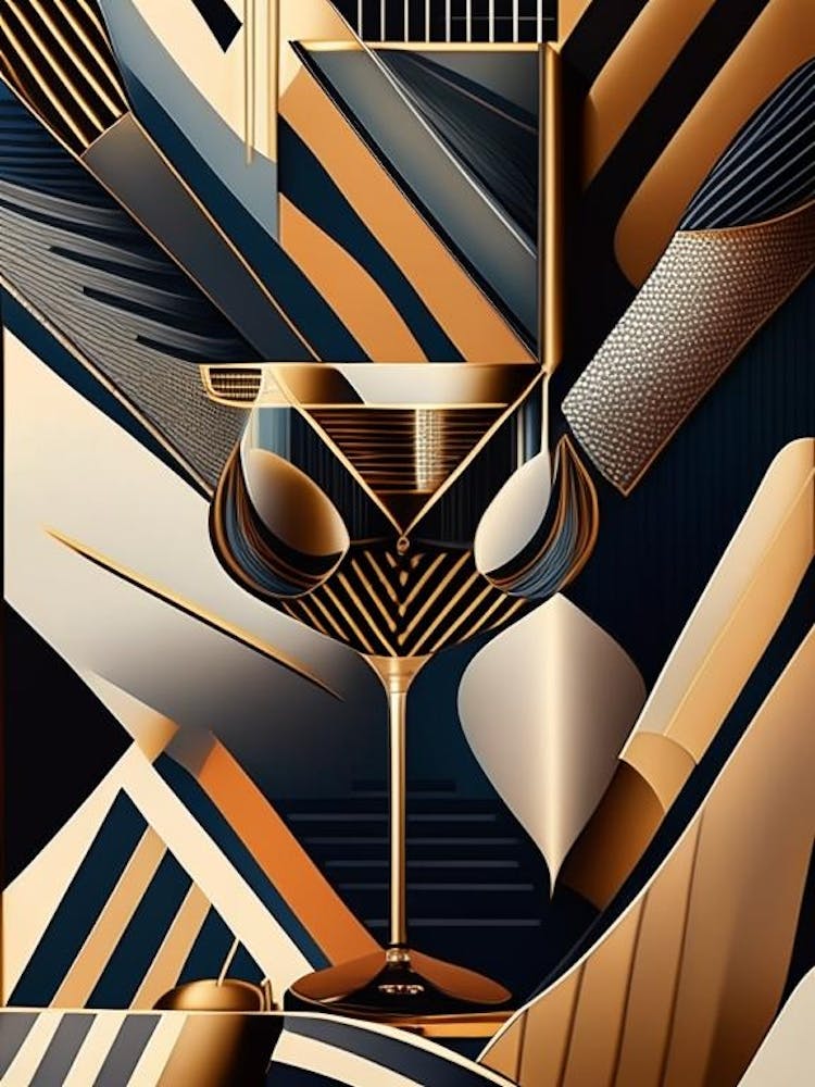 Aviation Cocktail Poster Art Deco Cocktail Poster