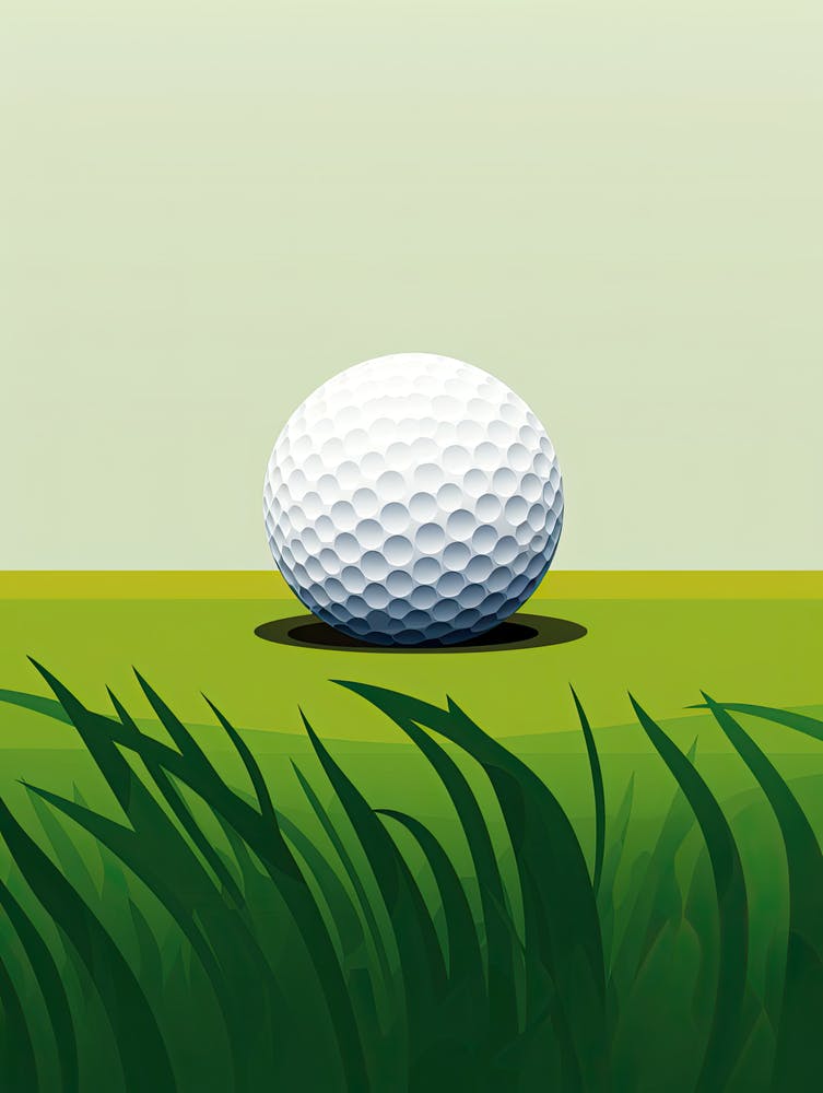 Golf Ball On Grass