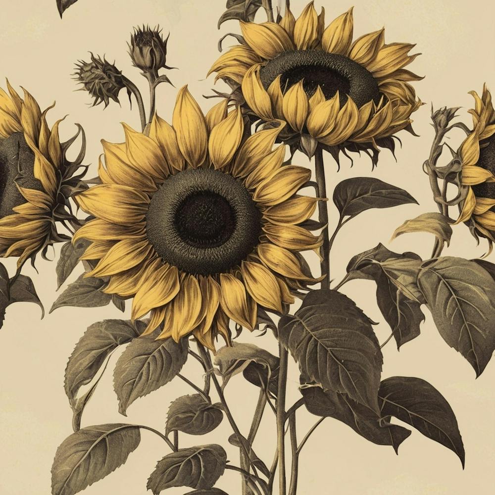 Default Default Retro Vintage Sunflower For Defferent Seasons 3 (2)