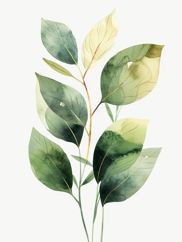 Watercolor Leaves 16