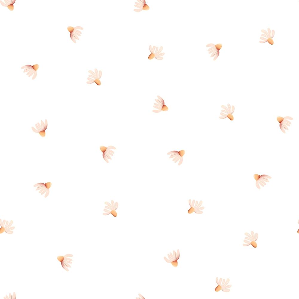 Small Daisies Pattern On White Square