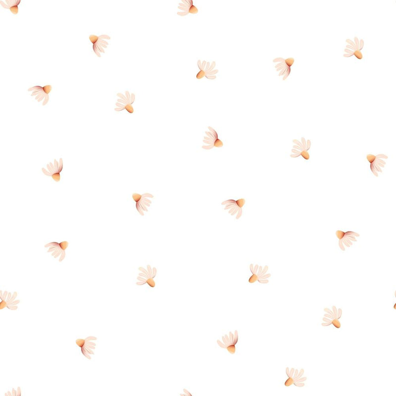Small Daisies Pattern On White Square