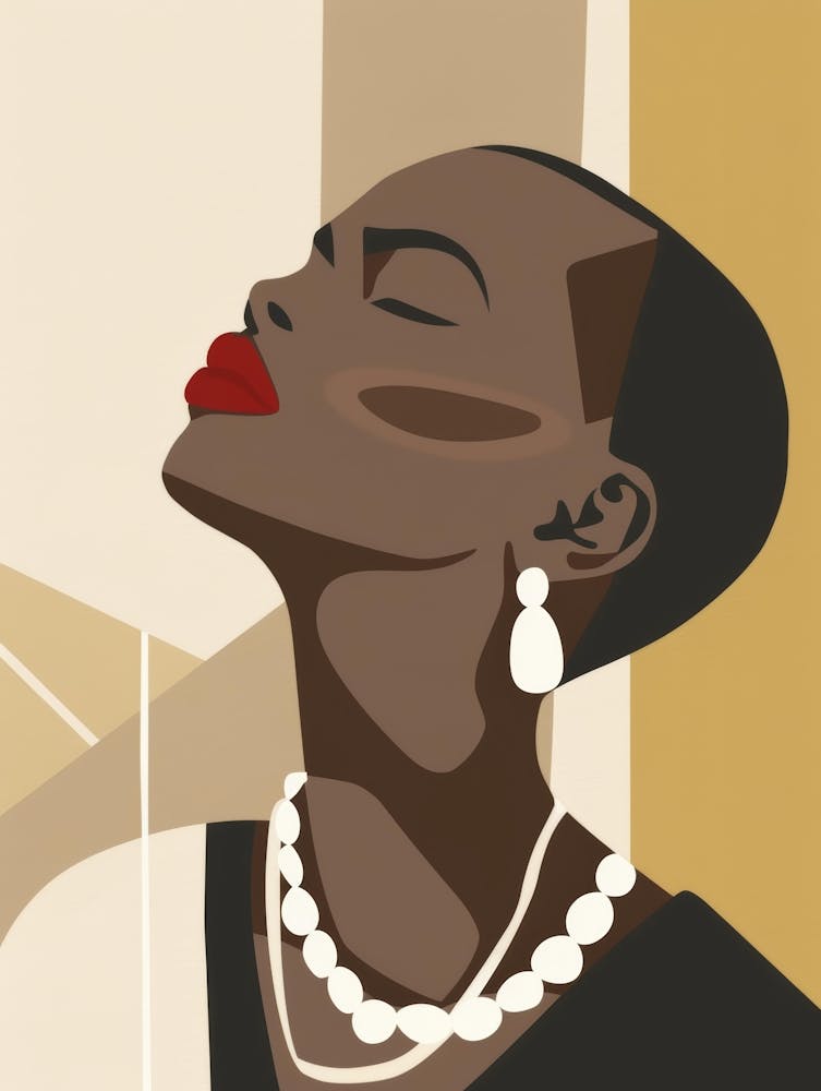 Afrikanische Frau Mit Perlen
