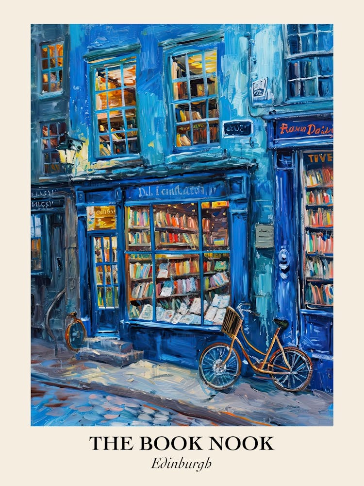 Edinburgh Book Nook Bookshop 3 Poster