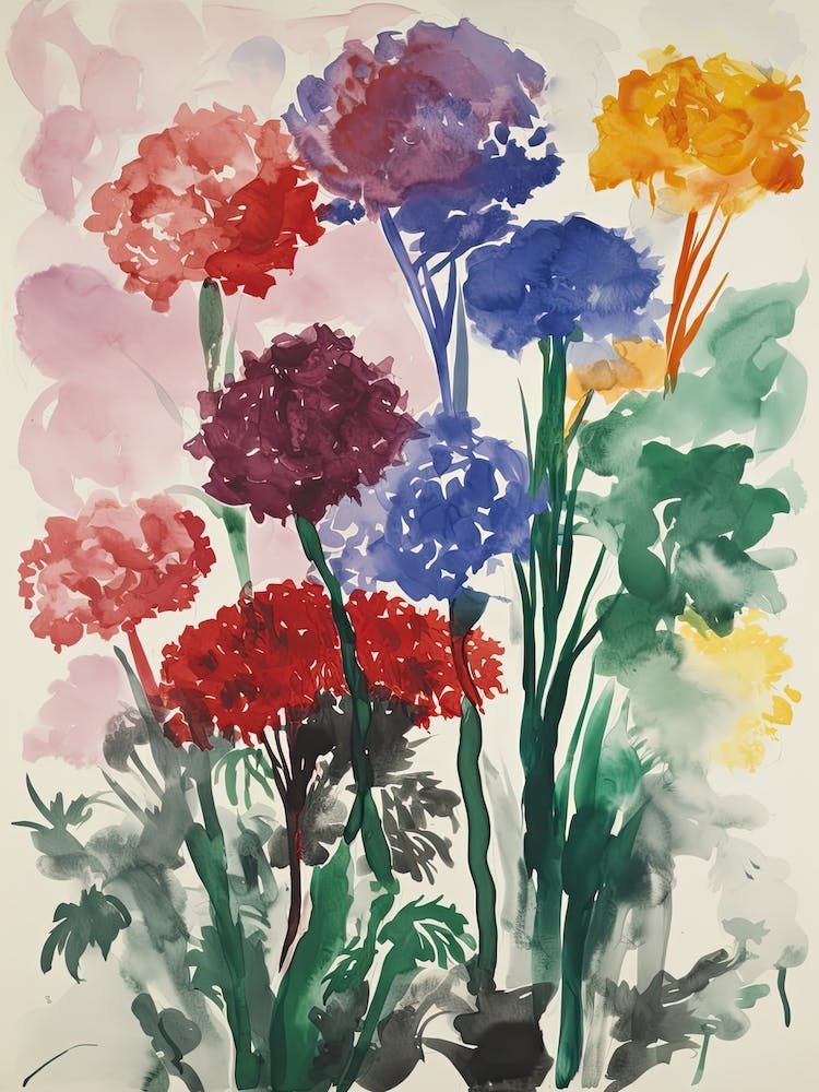 Carnations Flower Illustration 2