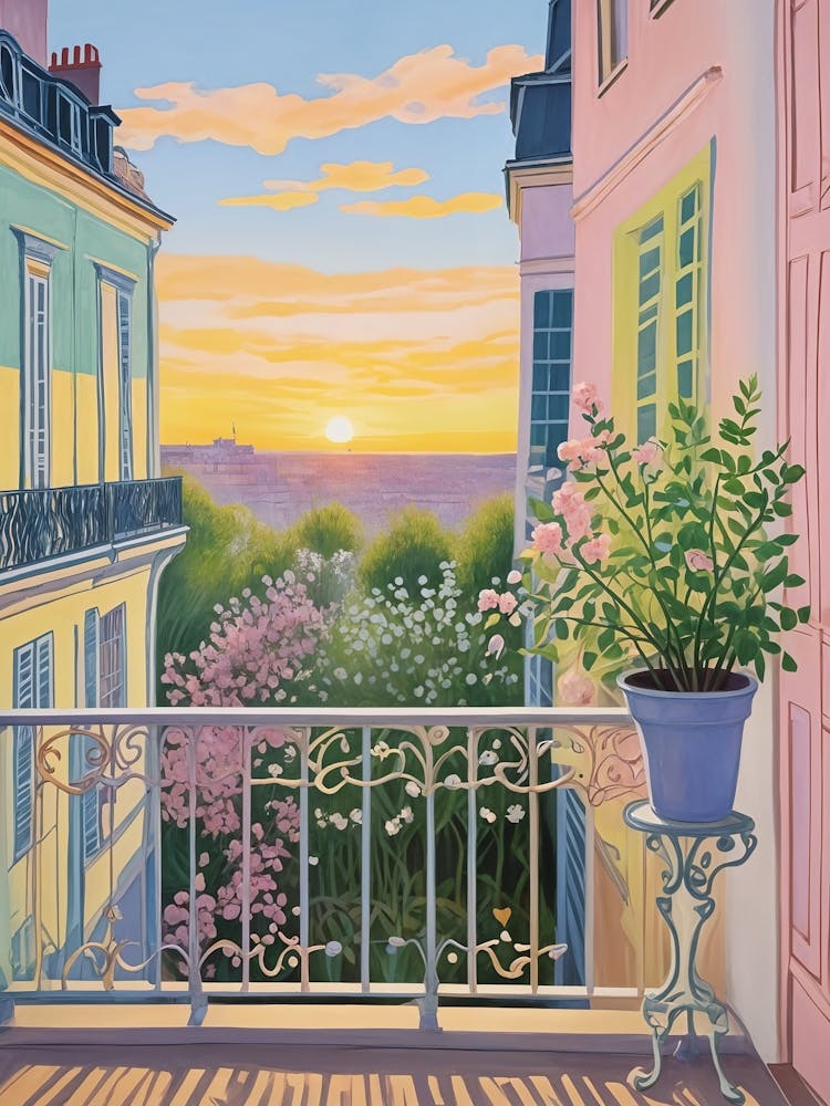 Paris Sunset Balcony