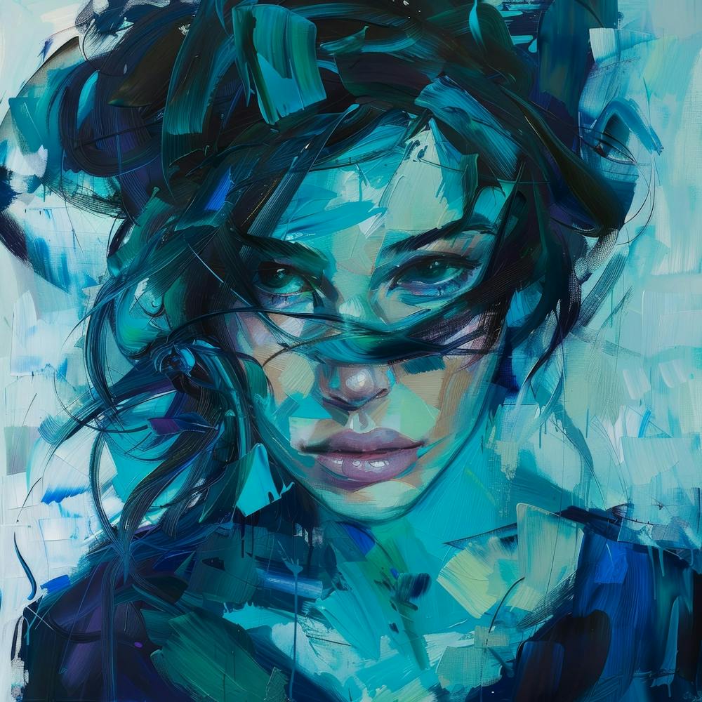 Woman With Blue Hair 3