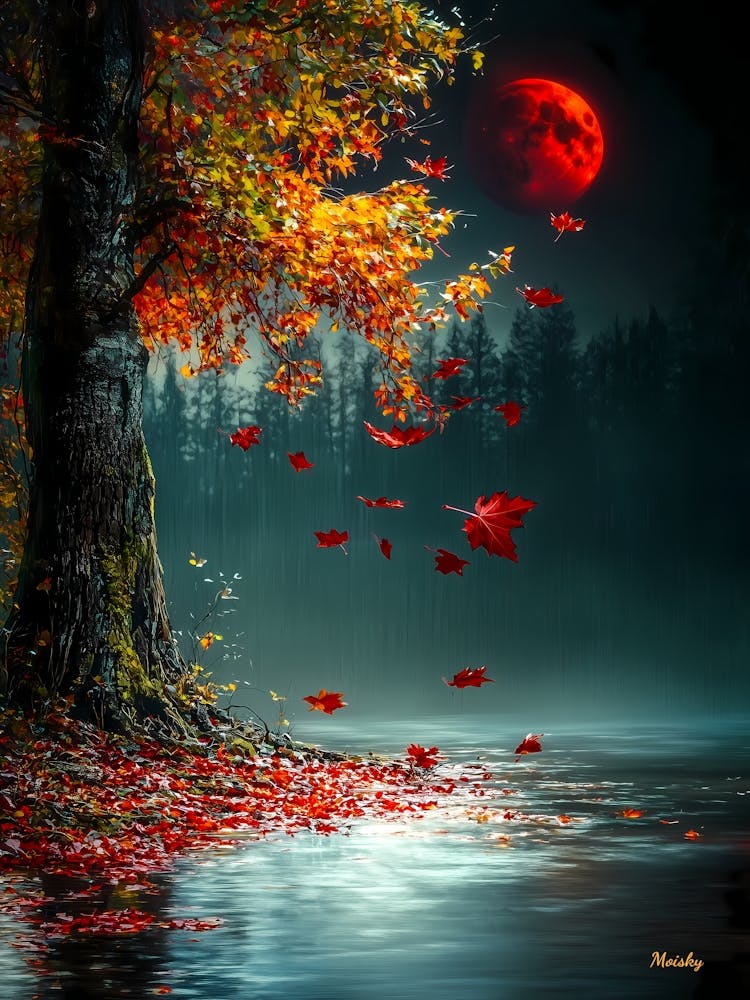 Mondlicht im Herbst
