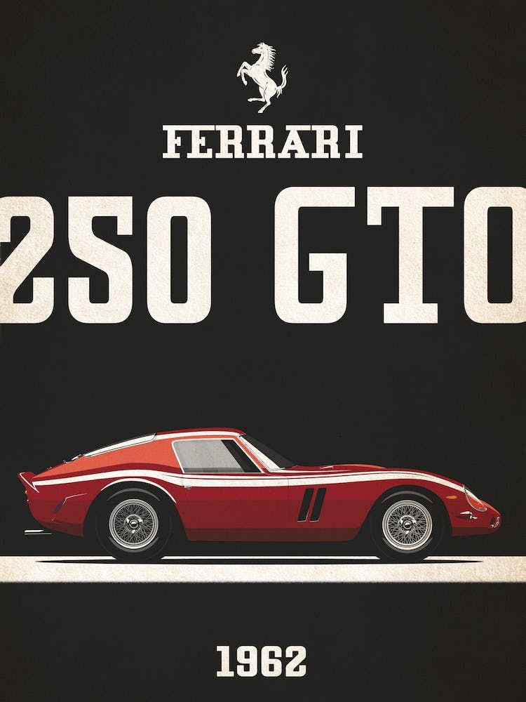Ferrari 250 GTO Vintage-Poster