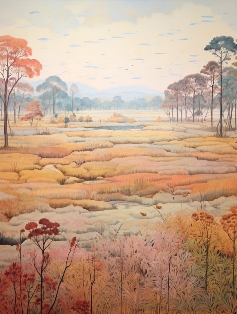 Autumn National Park Painting Jim Corbett National Park India 1