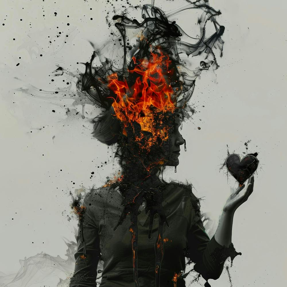 Woman In Flames 1