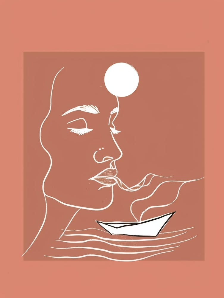Woman In A Boat
