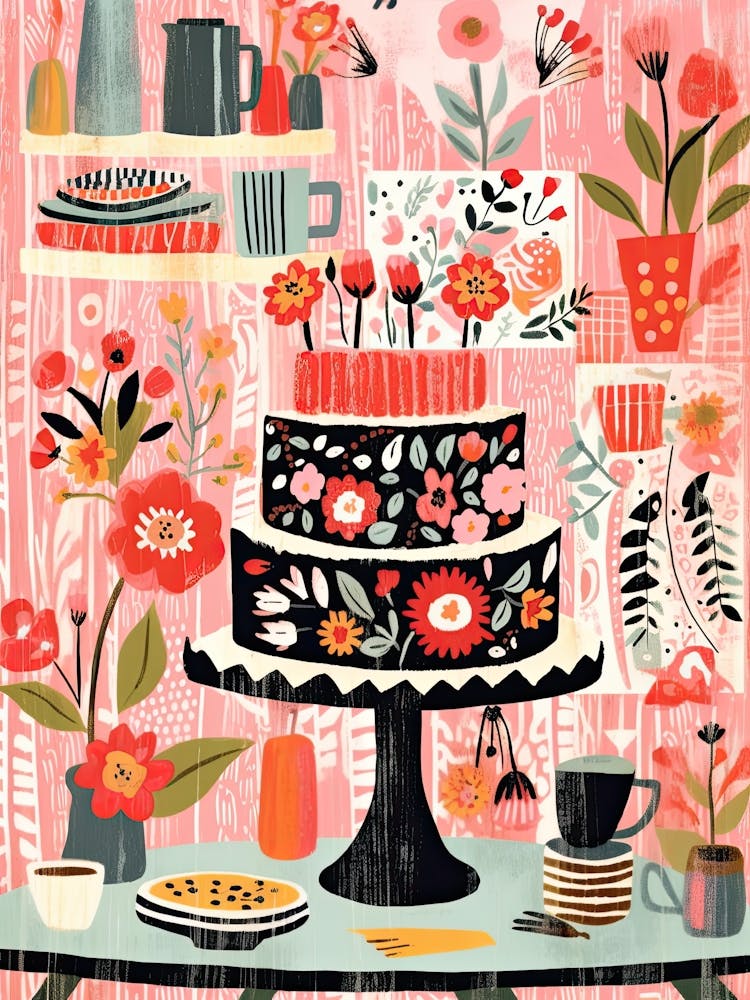 Birthday Cake Illustration 7
