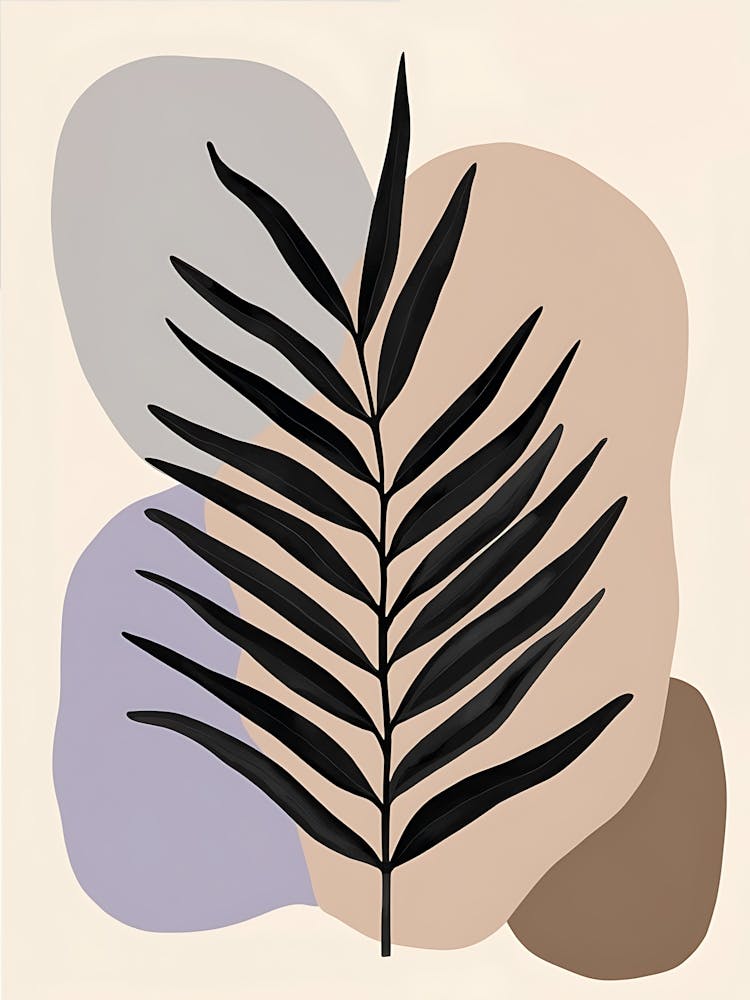 Sanfte botanische Elemente in Ton und Creme