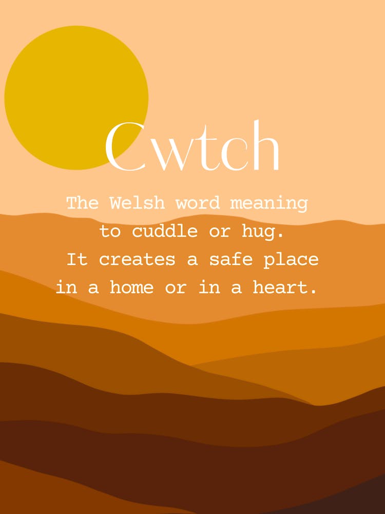 Welsh Cwtch Orange Landscape