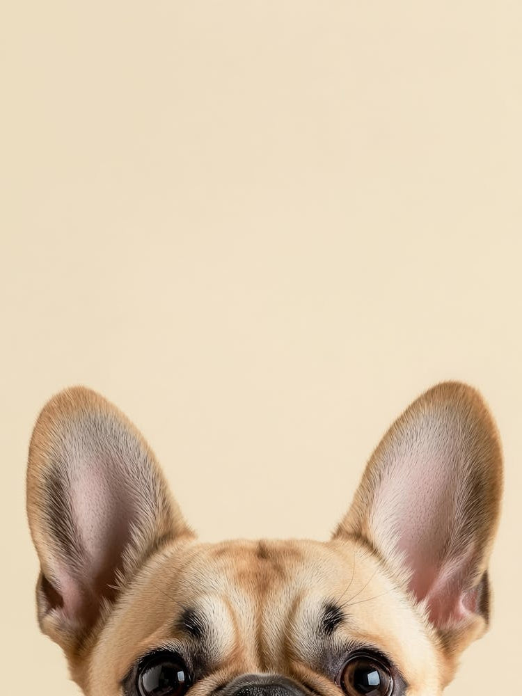French Bulldogs Face In Close Up Generated with AI