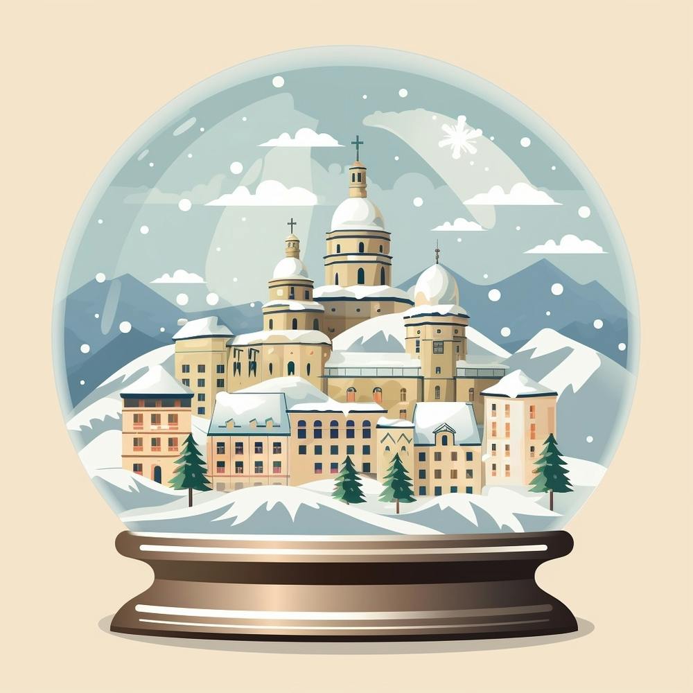 Salzburg Austria 3 Snowglobe