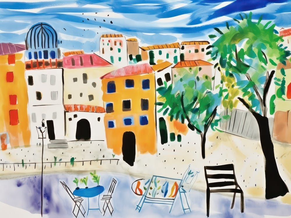 Ravenna Italy Cute Watercolour Illustration 4