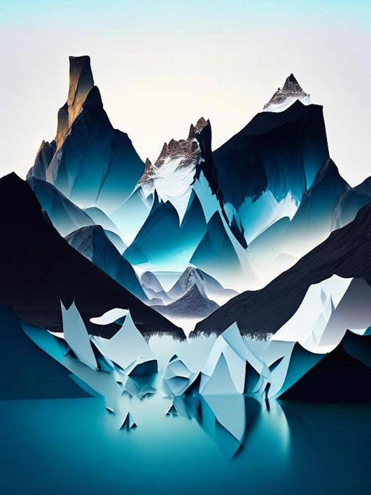 Los Glaciares National Park Argentina Cut Out PaperII