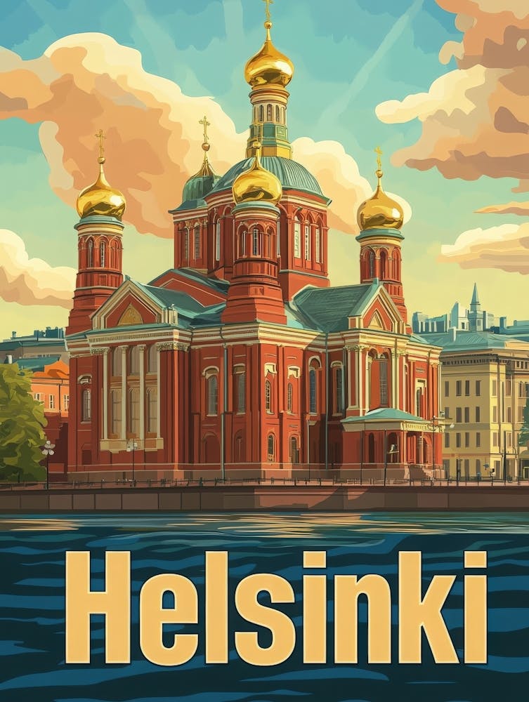 Aihrgdesign A Retro Travel Poster For Helsinki 5