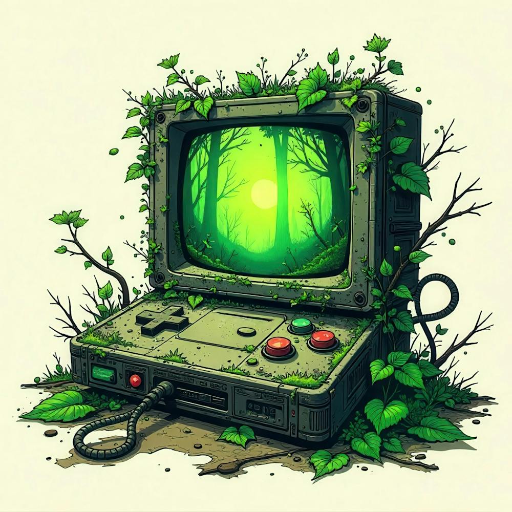 Video Game Console In The Forest
