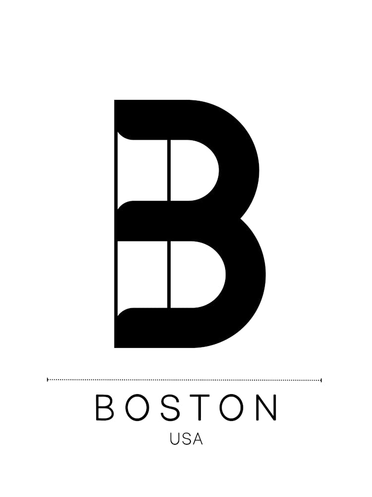 Boston City Typography Wall