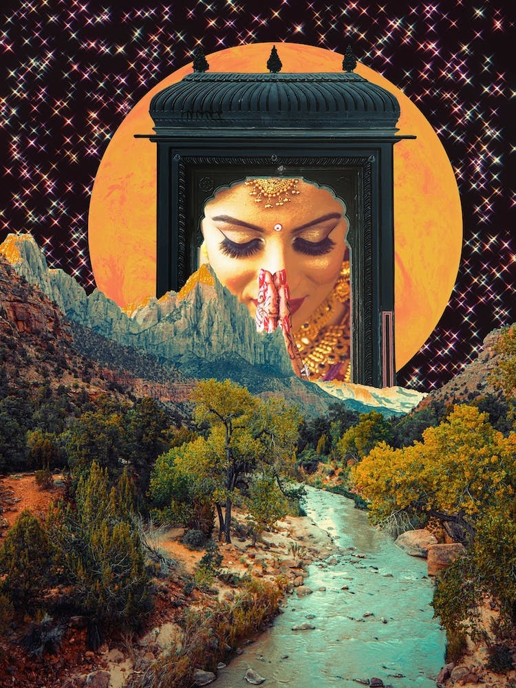 Hindi Retro Sci-Fi Collage
