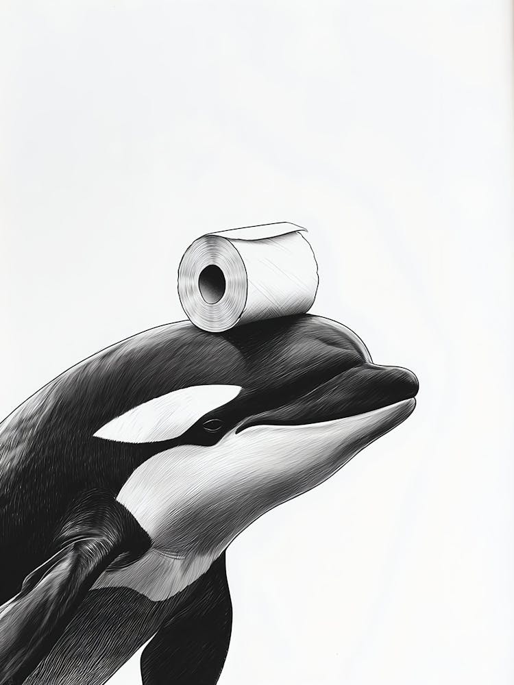 Orca Poster Orca Tier Badezimmer Poster Orca Geschenk Orca Kunst Badezimmer Wanddeko Poster Schwarz Und Weiß Orca Badezimmer Killerwal Druck Geschenk
