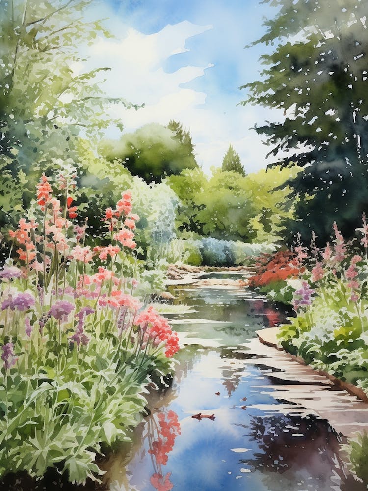 Monets Garden Usa Watercolour 7