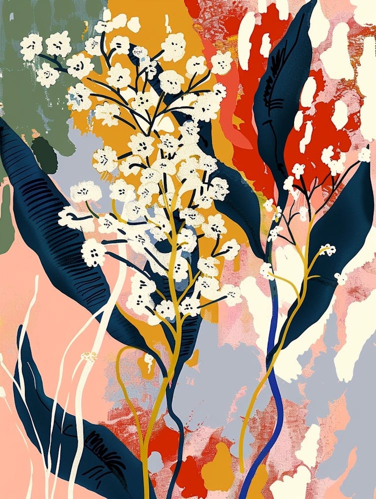 Colourful Flower Illustration Babys Breath 2