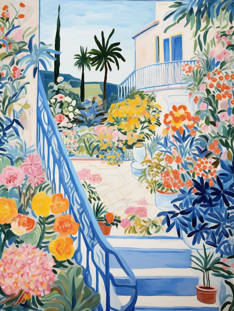Matisse Inspired Fauvism Garden Flowers Poster