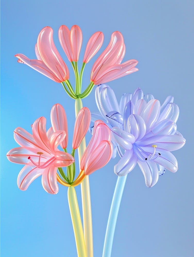 Fleurs gonflables oniriques Agapanthus 1