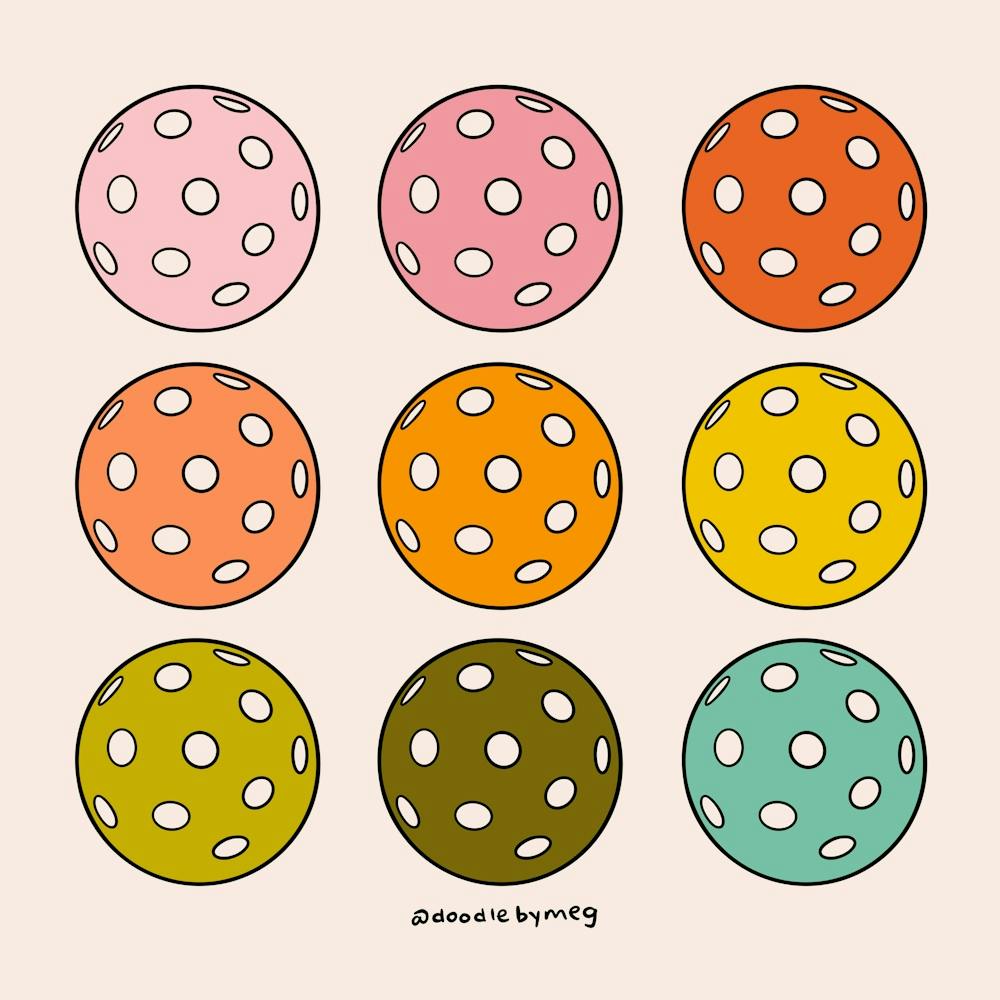 Rainbow Pickleballs
